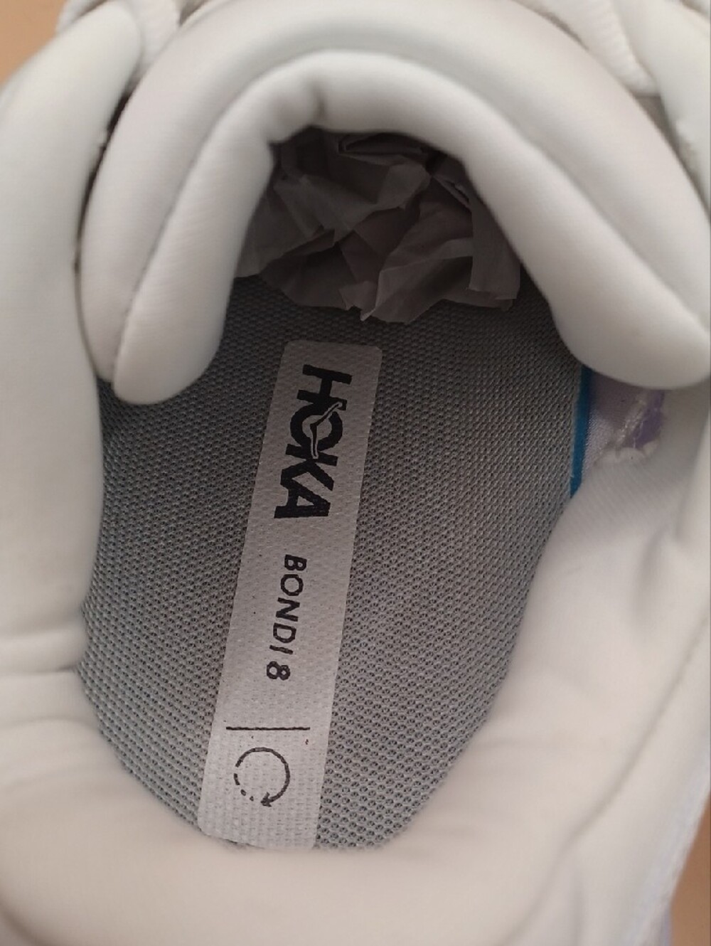 Pre-Owned Hoka One One Bondi 8 Running Shoes-White Men Size 7D US - Picture 7 of 16